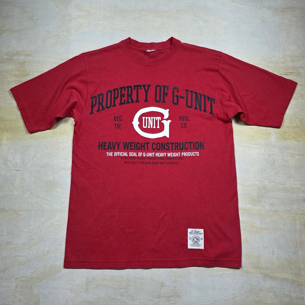 Vintage G-Unit T-Shirt Men's Large Red Short Sleeve 50 Cent Hip Hop Streetwear